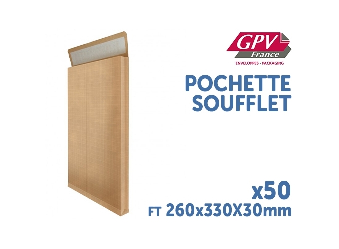 ETUI 50 POCH. KRAFT SOUFFL AC PROT. 260X330 (1)