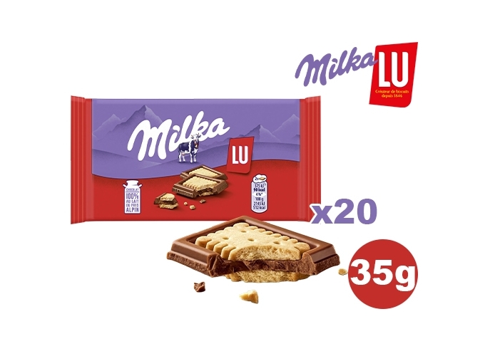 ETUI CHOCO MILKA LU POCKET 35g  (BTE.20)