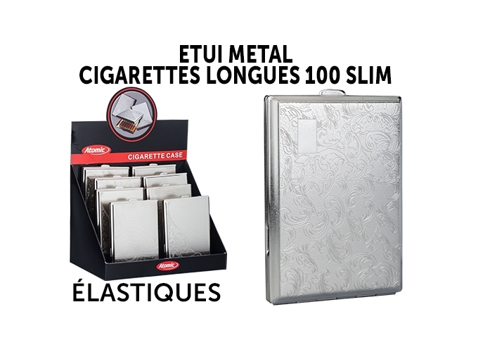 ETUI METAL CIGARETTE LONGUES 100S  (PRES.8)