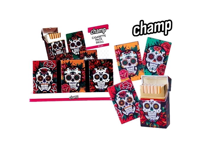 ETUI PAQ 20 CIGARETTES CHAMP TETE DE MORT (PR.12)