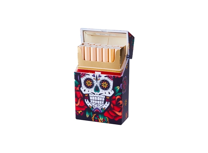ETUI PAQ 20 CIGARETTES CHAMP TETE DE MORT (PR.12)