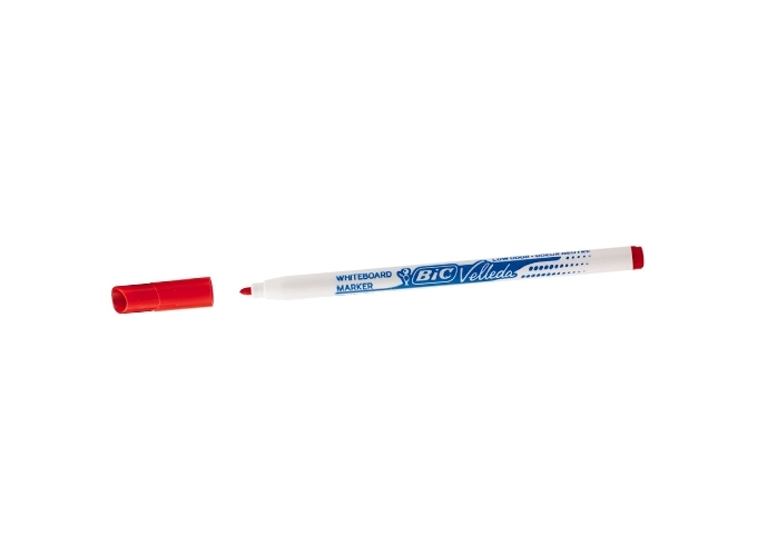 FEUTRE EFFAC. BIC VELLEDA 1721 PTE FINE ROUGE (24)