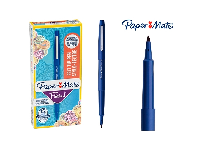 FEUTRE FLAIR ORIGINAL (NYLON) BLEU  (BTE.12)