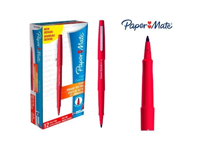 FEUTRE FLAIR ORIGINAL (NYLON) ROUGE (BTE.12)