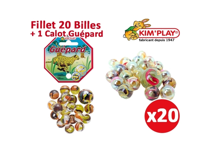 FILET 20 BILLES   1 CALOT GUEPARD (20)