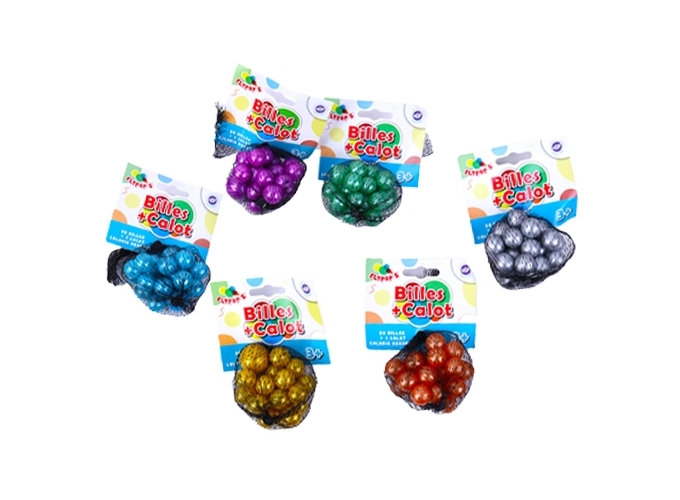 FILET 20 BILLES   1 CALOT NACREES (PRES. DE 24)