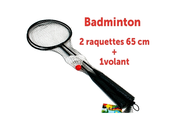 FILET BADMINGTON 60CM ET 1 VOLANT 3 COUL. ASS.(1)