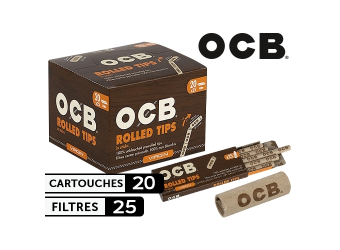 FILTRE OCB VIRGIN CART. PRE-ROULE NON BLANCHI (20)