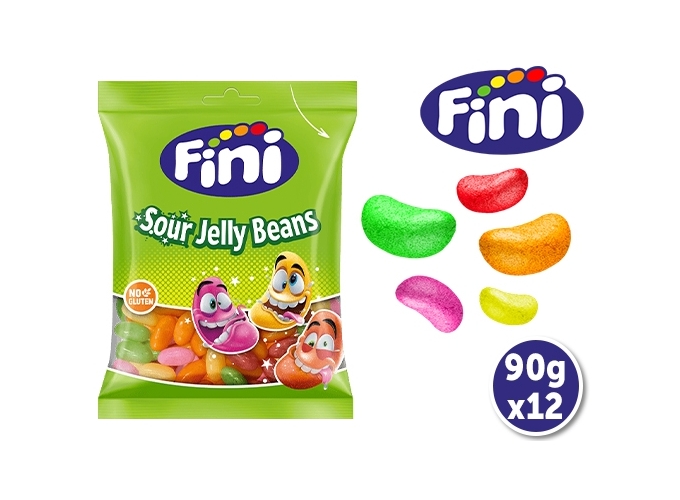 FINI SACH. 90g SOUR JELLY BEANS (12)