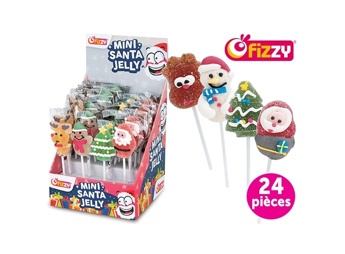 FIZZY PRES. 24 SUCETTES MINI SANTA JELLY (1)
