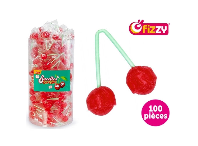 FIZZY TUBO DE 100 SUCETTES CERISE (1)