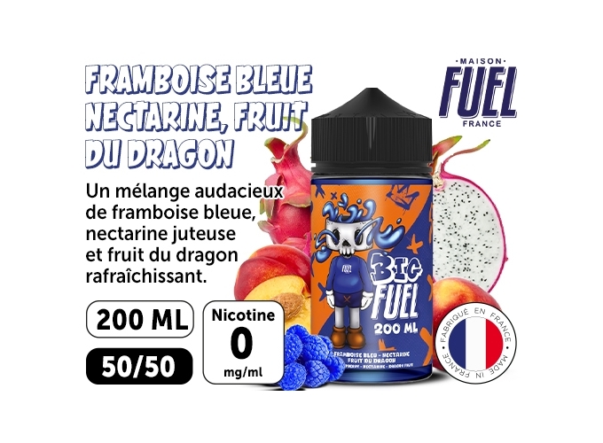 FRAMBOISE NECTARINE DRAGON  200 ML BIG FUEL