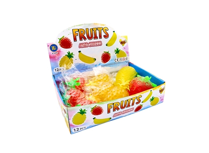 FRUIT ANTISTRESS BILLE 11 8cm 3 ASS. (BTE.12)