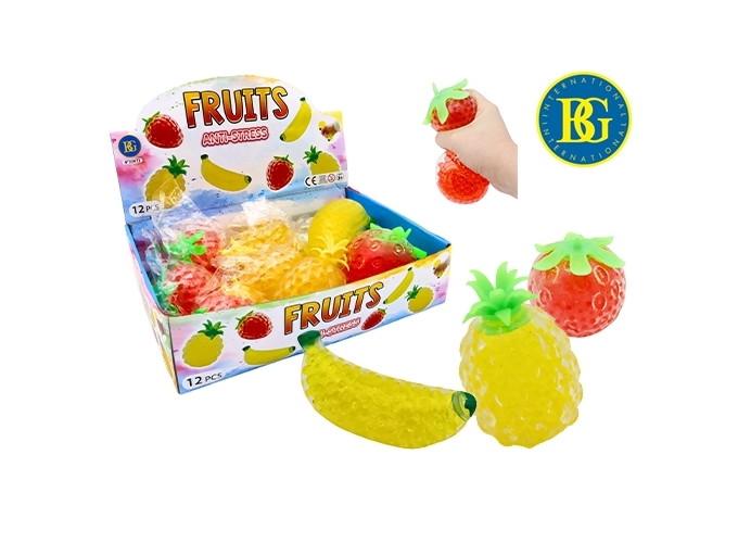 FRUIT ANTISTRESS BILLE 11 8cm 3 ASS. (BTE.12)