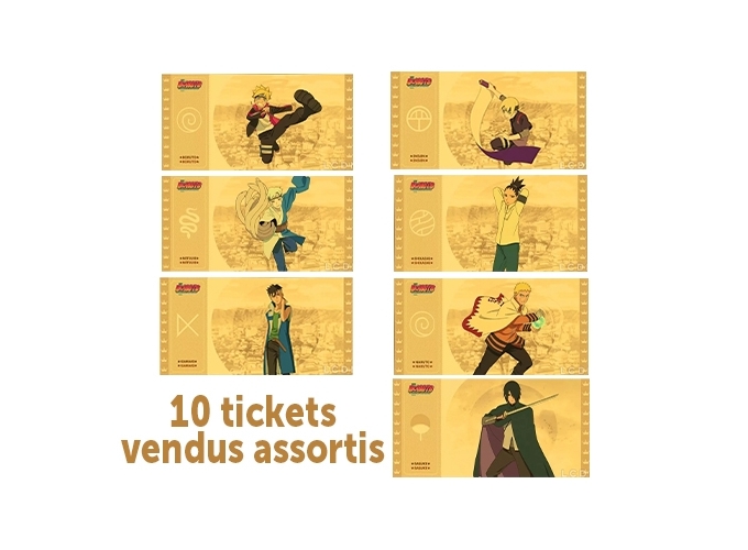 GOLDEN TICKET BORUTO (bte de 10 tickets assortis)