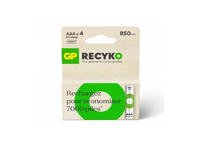 GP BLISTER 4 PILES AAA RECHARGEABLE 850 mAh (10)