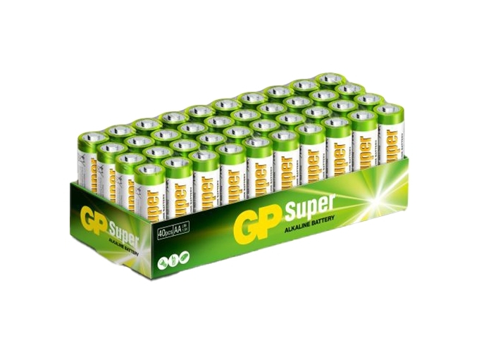 GP PACK 40 PILES ALCALINES SUPER LR6   AA (1)