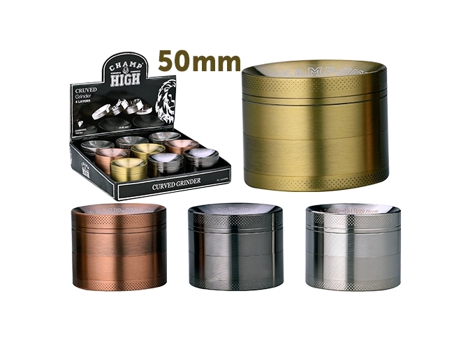 GRINDER METAL CRUVED 50MM 4 PLATEAUX  (PRES.9)