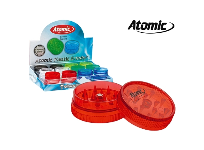 GRINDER TRANSP .RUBBER FROSTY 30MM 2 NIV. (BTE.1