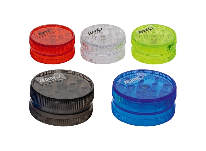 GRINDER TRANSP .RUBBER FROSTY 30MM 2 NIV. (BTE.1