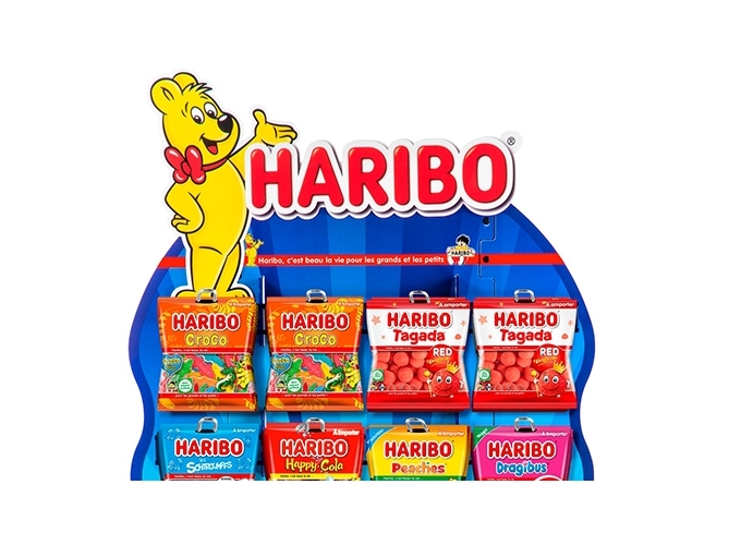 HARIBO PR. 28 BROCHES POUR 25 CART. SACHETS 120G