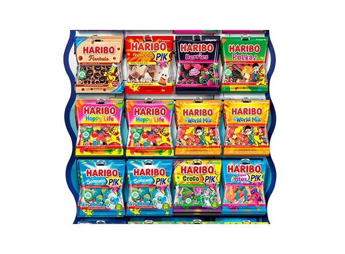 HARIBO PR. 28 BROCHES POUR 25 CART. SACHETS 120G