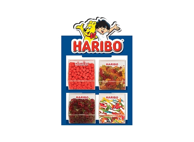 HARIBO PRES. 16 BACS POUR 24 TUBOS