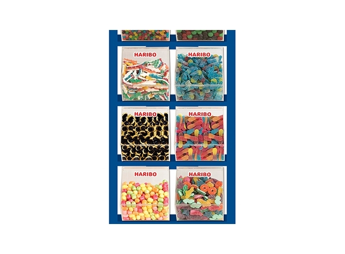 HARIBO PRES. 16 BACS POUR 24 TUBOS