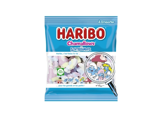 HARIBO SACHETS 100g CHAMALLOWS SCHTROUMPF (BTE.30)