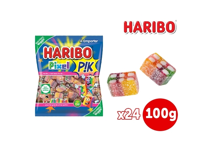 HARIBO SACHETS 100g PIXELS (BTE.24)