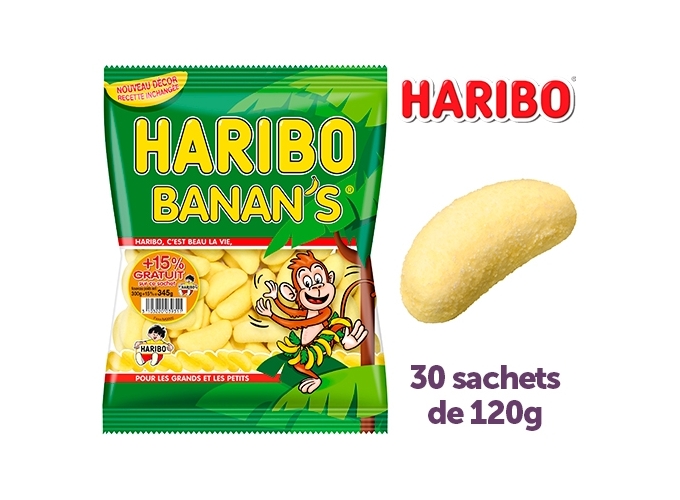 HARIBO SACHETS 120g BAMS (BTE.30)