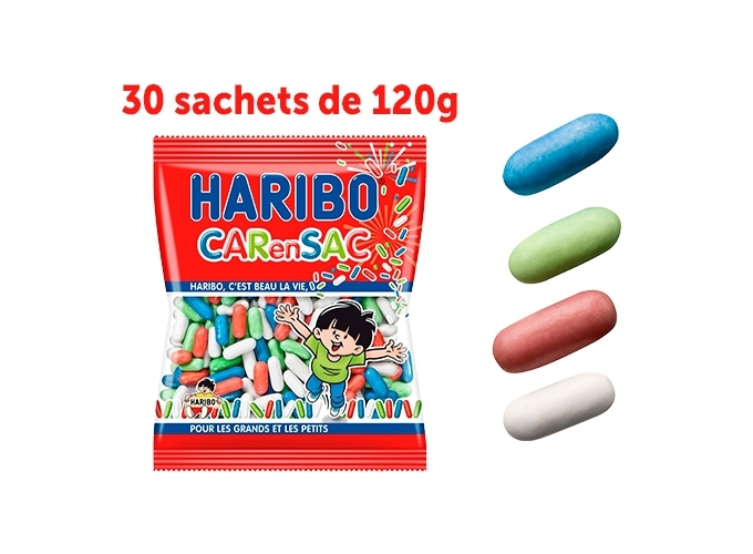 HARIBO SACHETS 120g CARENSAC (BTE.30)