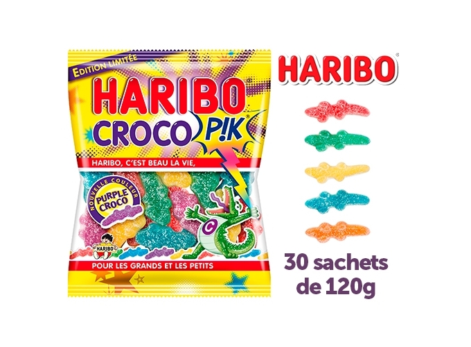 HARIBO SACHETS 120g CROCO PIK (BTE.30)