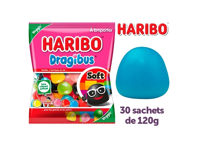 HARIBO SACHETS 120g DRAGIBUS SOFT (BTE.30)