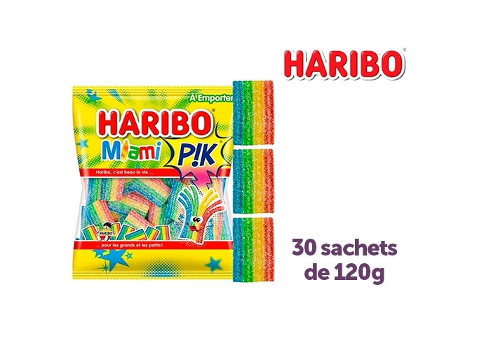HARIBO SACHETS 120g MIAMI PIK (BTE.30)