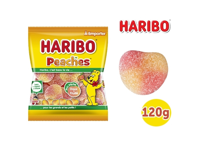 HARIBO SACHETS 120g PEACHES  (BTE.30)