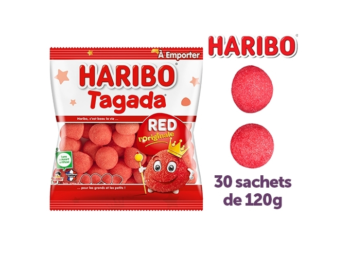 HARIBO SACHETS 120g TAGADA (BTE.30)