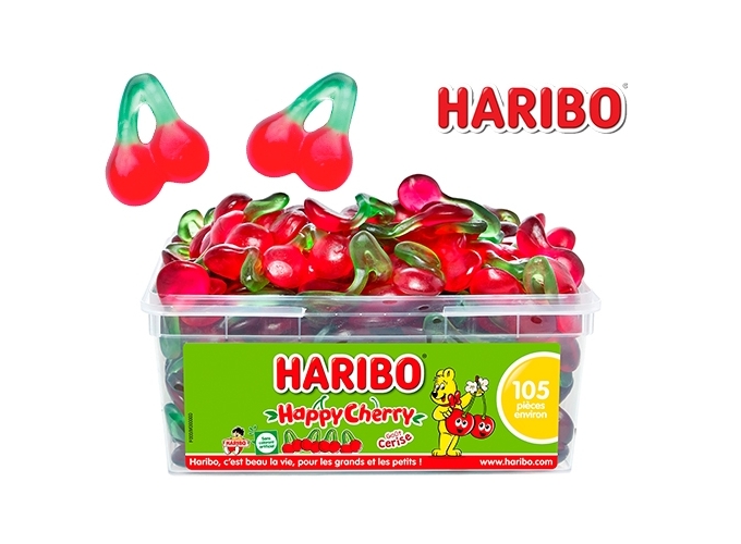 HARIBO TUBO  105 pcs  HAPPY CHERRY '' (1)