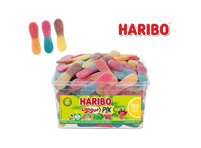 HARIBO TUBO '105 pcs' LANGUES ACIDES (1)