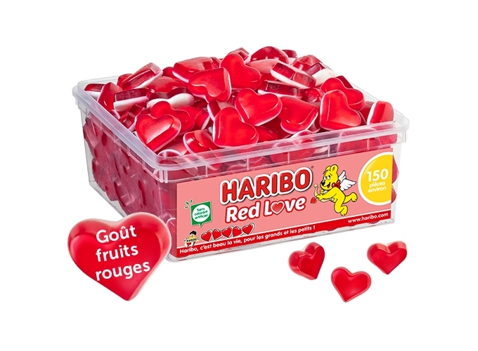 HARIBO TUBO  150 ' COEUR RED LOVE ' (1)