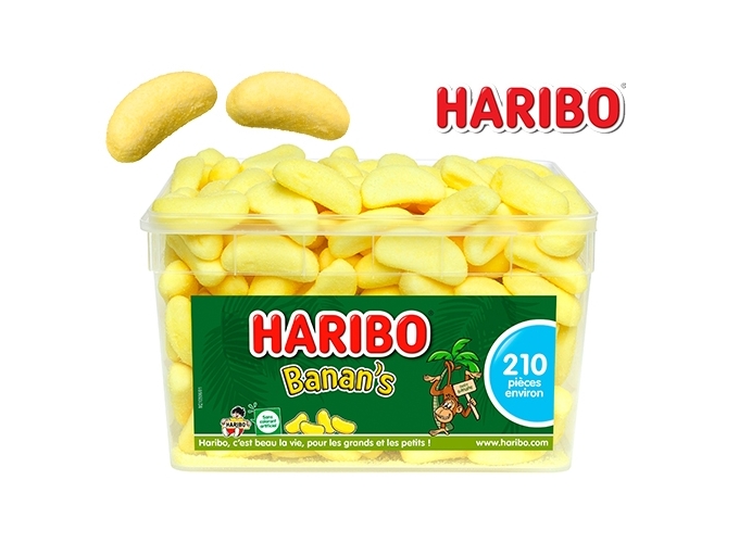 HARIBO TUBO  210 pcs  '  BANAN'S ' (1)
