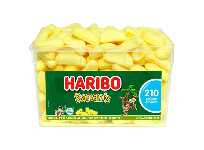 HARIBO TUBO  210 pcs  '  BANAN'S ' (1)