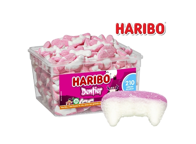 HARIBO TUBO  210 pcs  ' DENTIERS ' (1)