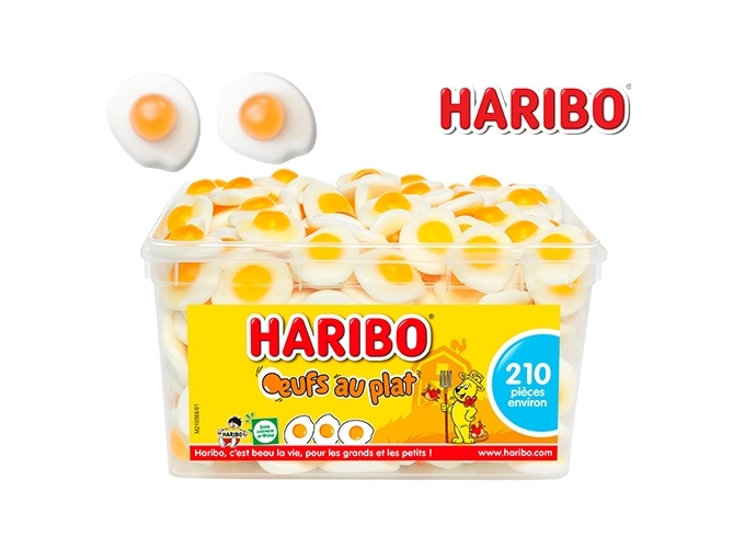 HARIBO TUBO  210 pcs  OEUFS AU PLAT (1)