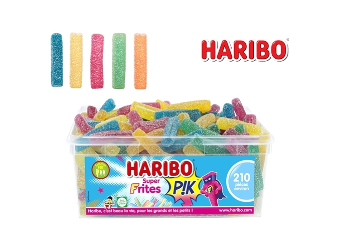 HARIBO TUBO  210 pcs  SUPER FRITES PIK (1)