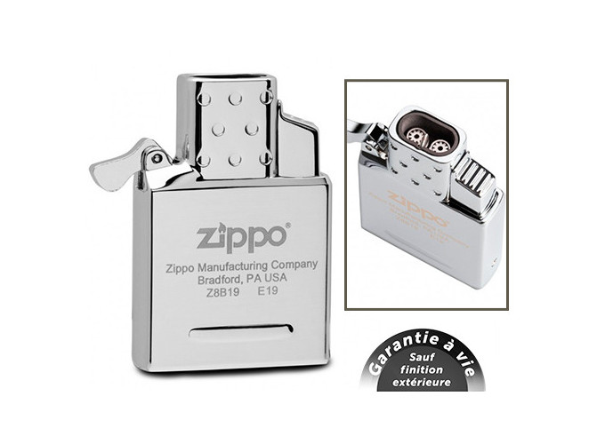 INSERT ZIPPO GAZ 2 FEUX FLAMME BLEUE    (1)
