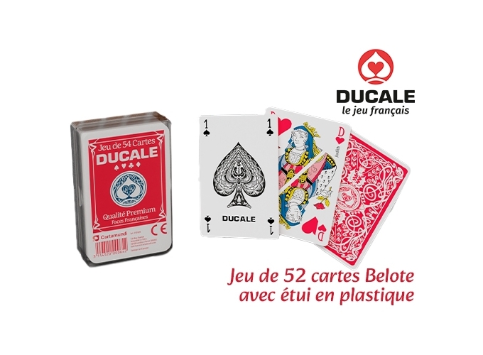 JEU 54 CARTES DUCALE ETUI PLASTIQUE (12)