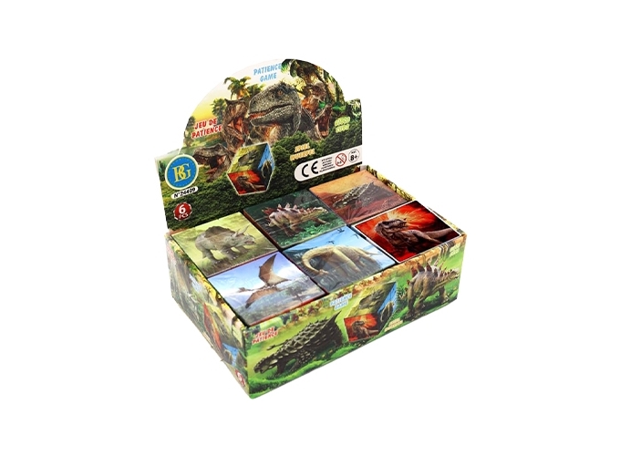 JEU DE PATIENCE CUBE DINO 5.7x5.7x5.7cm  (6)