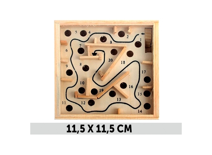 JEU LABYRINTHE BOIS 11.5x11.5cm  (1)