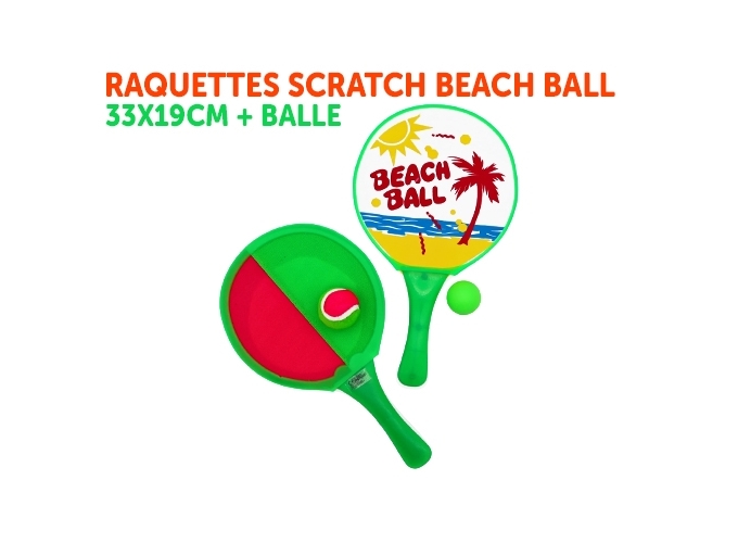JEU PLEIN AIR BEACHBALL SCRATCH 33x19cm  (1)